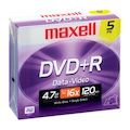 Maxell DVD Recordable Media - DVD+R - 16x - 4.70 GB - 5 Pack Jewel Case