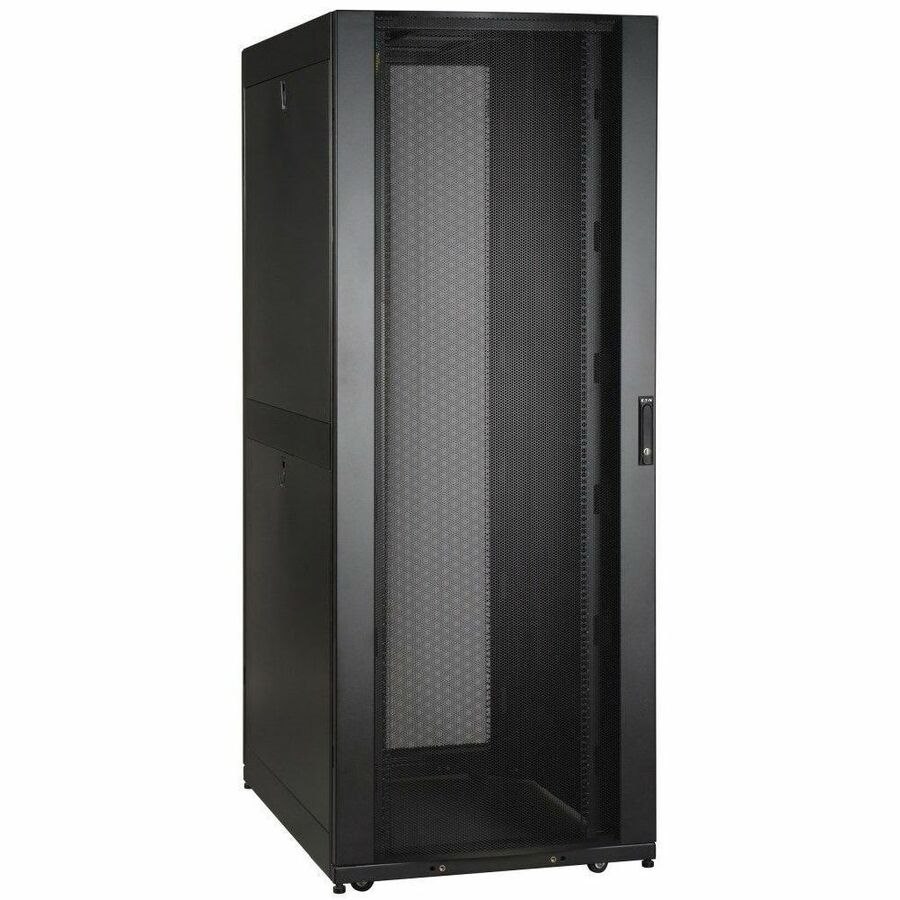 Eaton Tripp Lite Series 42U SmartRack Wide Standard-Depth Rack Enclosure Cabinet with doors, side panels & shock pallet packaging