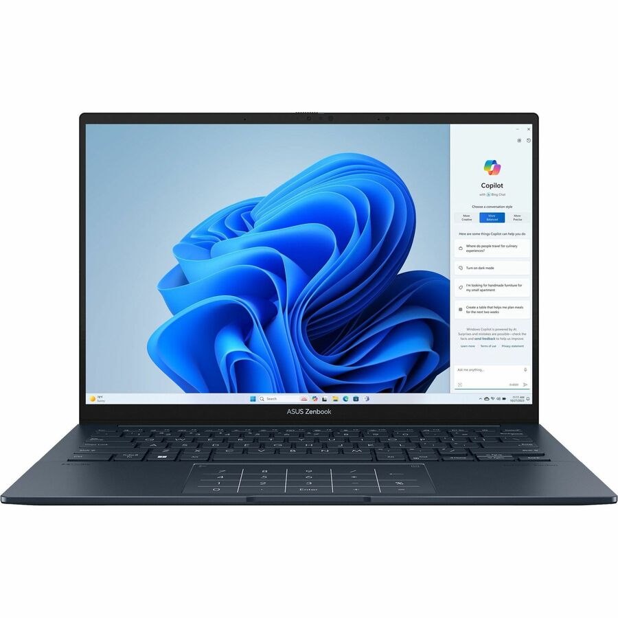 Asus Zenbook 14 OLED UX3405 UX3405MA-PZ275X 14" Touchscreen Notebook - 3K - Intel Core Ultra 9 185H - Intel Evo Platform - 32 GB - 1 TB SSD - Ponder Blue