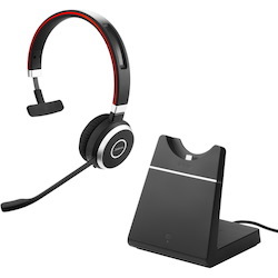 Jabra Evolve 65 SE UC Wireless Over-the-head Mono Headset - Black + Charging Stand