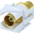 Monoprice Keystone Jack - Modular BNC (White)