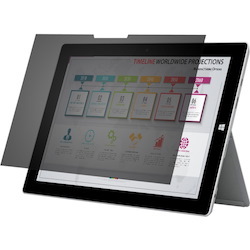 Rocstor PrivacyView&trade; Premium Privacy Filter for Microsoft&reg; Surface&reg; Pro 3/4 12.3 Tablet - For Surface&reg; Pro 3 & 4 Landscape Tablet - 1, 3:2 Aspect Ratio - Glossy / Matte - Unframed - TAA Compliant - Black - For 11.3" LCD - For 11.3"LCD, 12.3" Notebook - 3:2 SURFACE PRO 3/4-LANDSCAPE BLK