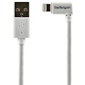 StarTech.com Angled Lightning to USB Cable - 2m (6ft) - White