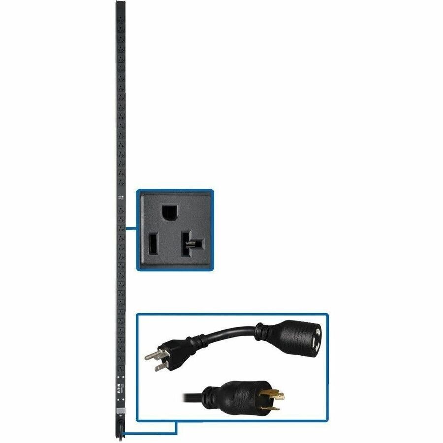 Eaton Tripp Lite Series 2kW 100-127V Single-Phase Basic PDU - 36 NEMA 5-15/20R Outlets, L5-20P Input (5-20P Adapter), 15 ft. Cord, 72 in. 0U Rack