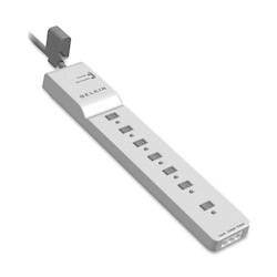 Belkin 7 Outlet Home/Office Surge Protector - 6 foot Cable- White -2320 Joules