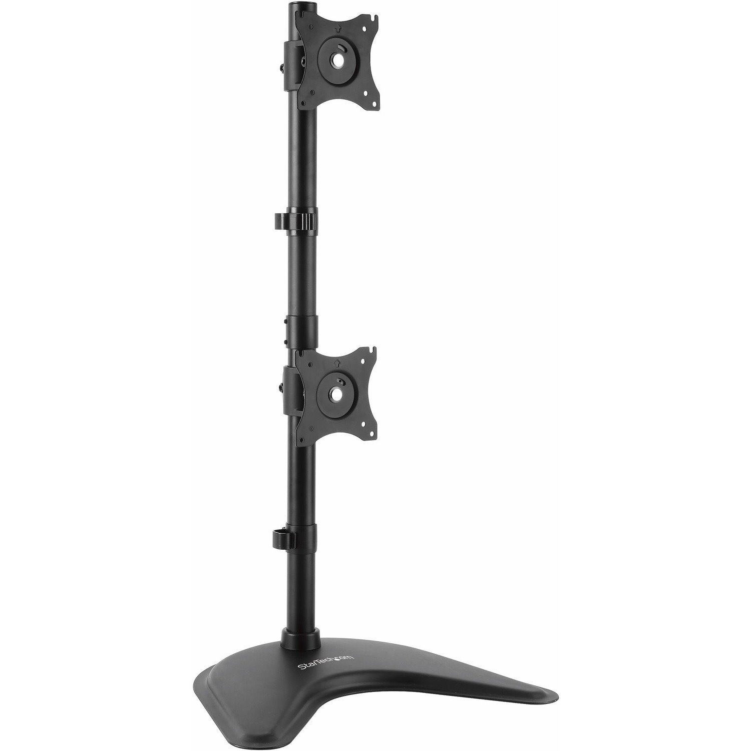 StarTech.com Vertical Dual Monitor Stand, Heavy Duty Steel, Monitors up to 27" (22lb/10kg), Vesa Monitor, Computer Monitor Stand