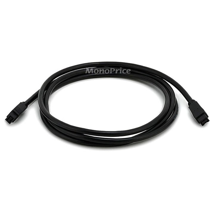 Monoprice 9 PIN/ 9PIN BETA FireWire 800 - FireWire 800 Cable, 6FT, Black