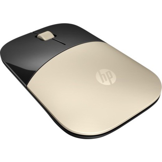 HP Z3700 Mouse - Radio Frequency - USB - Blue LED - Gold
