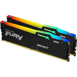 Kingston FURY Beast RAM Module for Desktop PC, Motherboard - 16 GB (2 x 8GB) - DDR5-6000/PC5-48000 DDR5 SDRAM - 6000 MHz Single-rank Memory - CL40 - 1.35 V