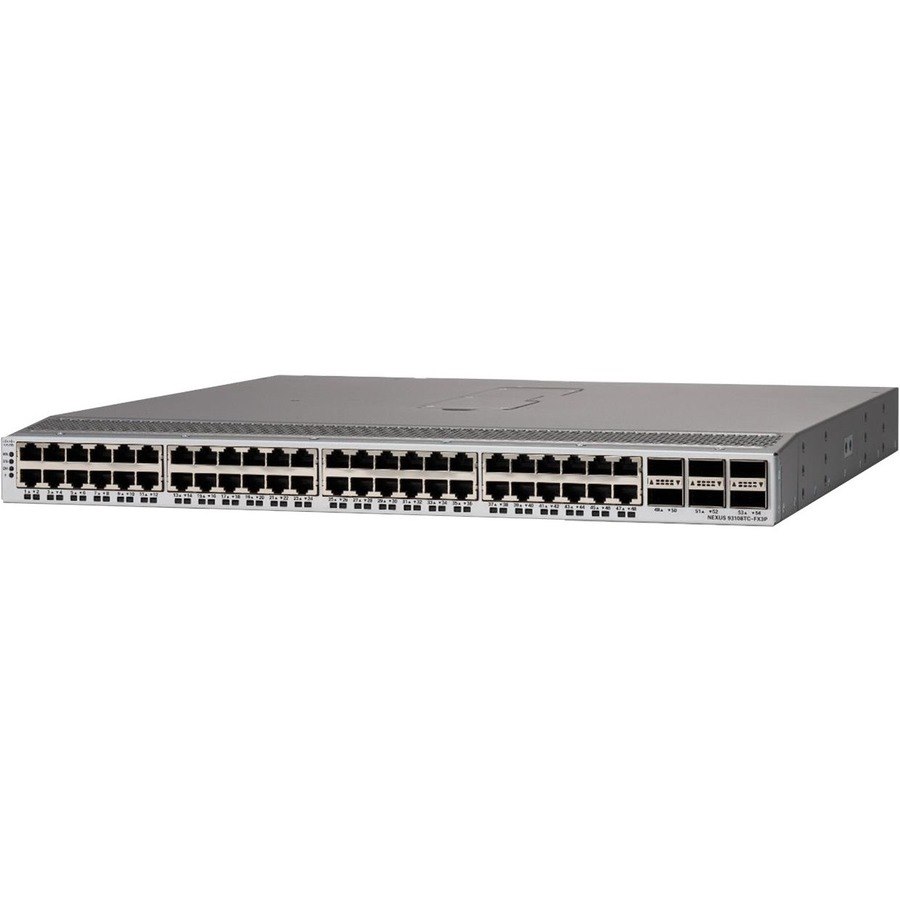 Cisco Nexus 9300-FX3 93108TC-FX3P 48 Ports Manageable Ethernet Switch - 10 Gigabit Ethernet, 100 Gigabit Ethernet - 10GBase-T, 100GBase-X