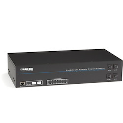 Black Box Horizontal Rackmount Remote Power Manager - 100?120-VAC, Dual-Circuit, 15-Amp, (16) NEMA 5-15 Outlet