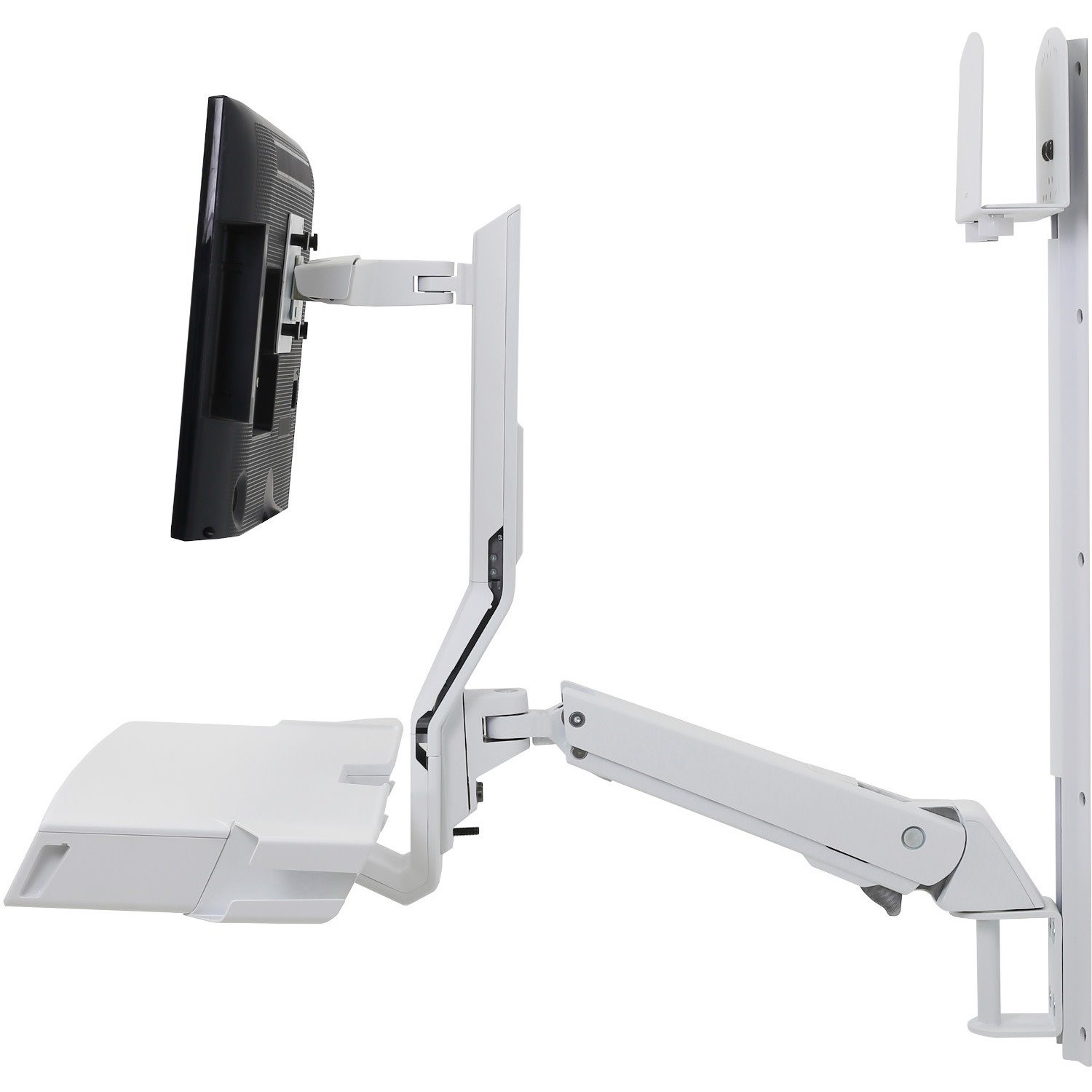 Ergotron StyleView Wall Mount for Keyboard, Monitor, Bar Code Scanner, LCD Display - White