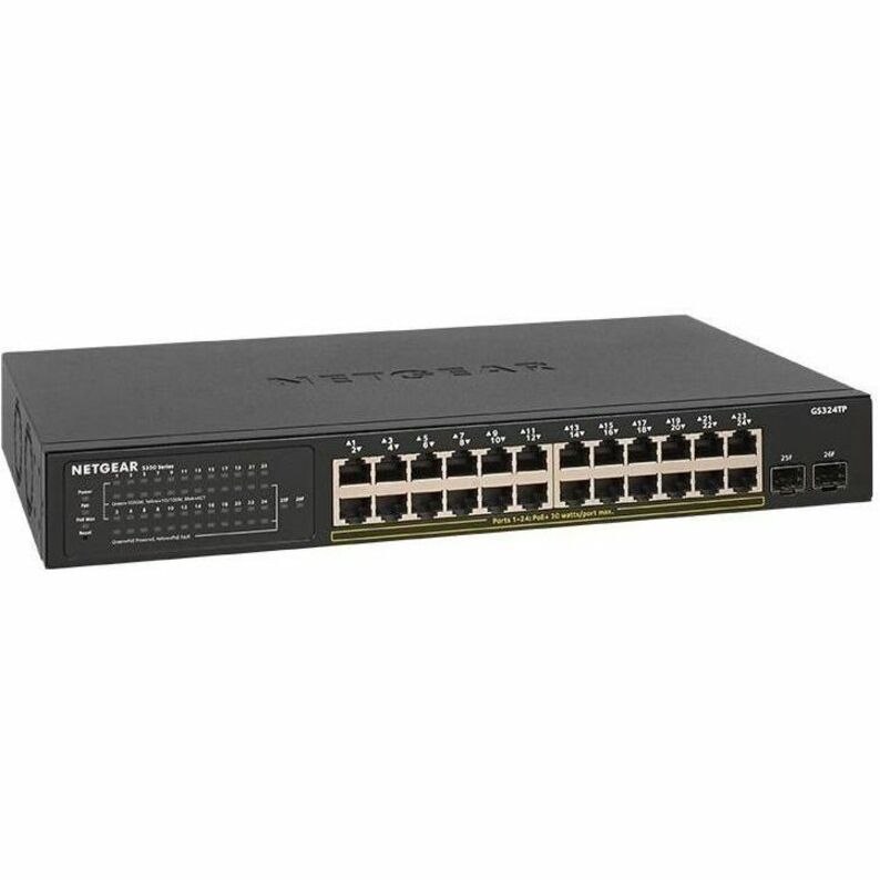 Netgear S350 GS324TP 24 Ports Manageable Ethernet Switch - Gigabit Ethernet - 10/100/1000Base-T