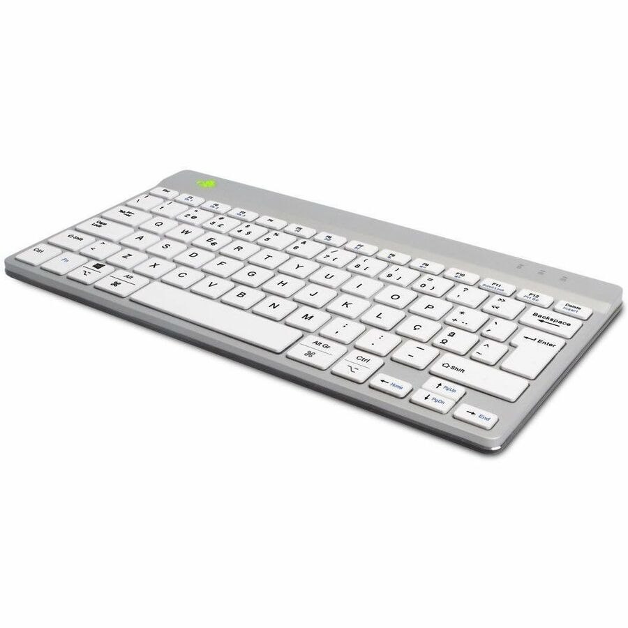 R-Go Compact Break Keyboard - Wireless Connectivity - Portuguese - QWERTY Layout - White