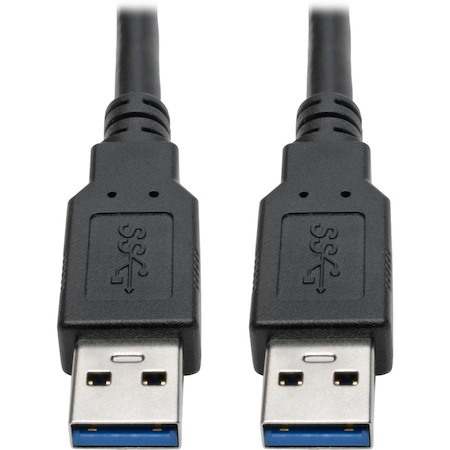 Eaton Tripp Lite Series USB 3.0 SuperSpeed A to A Cable for USB 3.0 All-in-One Keystone/Panel Mount Couplers (M/M), Black, 6 ft. (1.8 m)