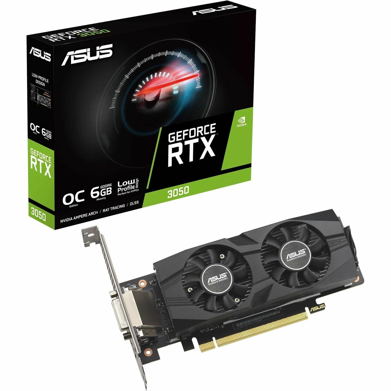 Asus NVIDIA GeForce RTX 3050 Graphic Card - 6 GB GDDR6 - Low-profile
