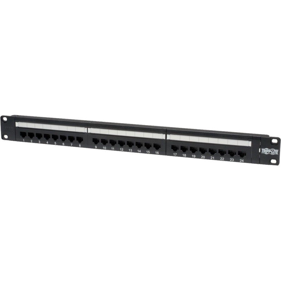 Eaton Tripp Lite Series 24-Port 1U Rack-Mount Cat6/Cat5 110 Patch Panel, 568B, RJ45 Ethernet, TAA