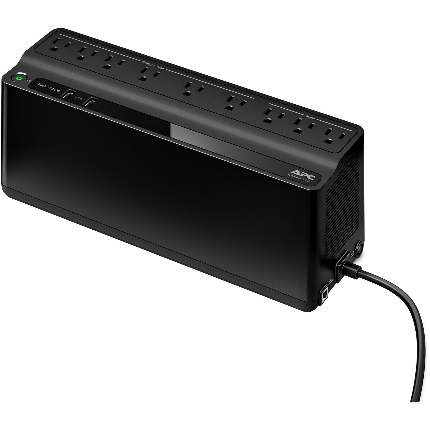 APC by Schneider Electric Back-UPS ES 850VA, 2 USB Charging Ports, 120V