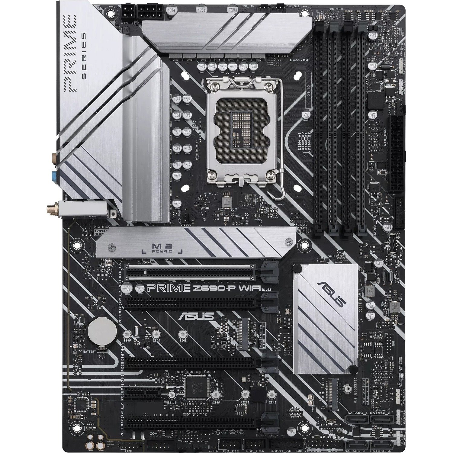 Asus Prime Z690-P WIFI Desktop Motherboard - Intel Z690 Chipset - Socket LGA-1700 - Intel Optane Memory Ready - ATX