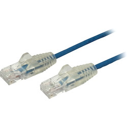 StarTech.com 1 ft CAT6 Cable - Slim CAT6 Patch Cord - Blue - Snagless RJ45 Connectors - Gigabit Ethernet Cable - 28 AWG - LSZH (N6PAT1BLS)