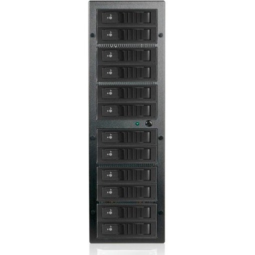 RAIDage JAGE12BT12BK-DE-SEA Drive Enclosure 12Gb/s SAS, SATA/600 - Mini-SAS HD Host Interface Tower - Black