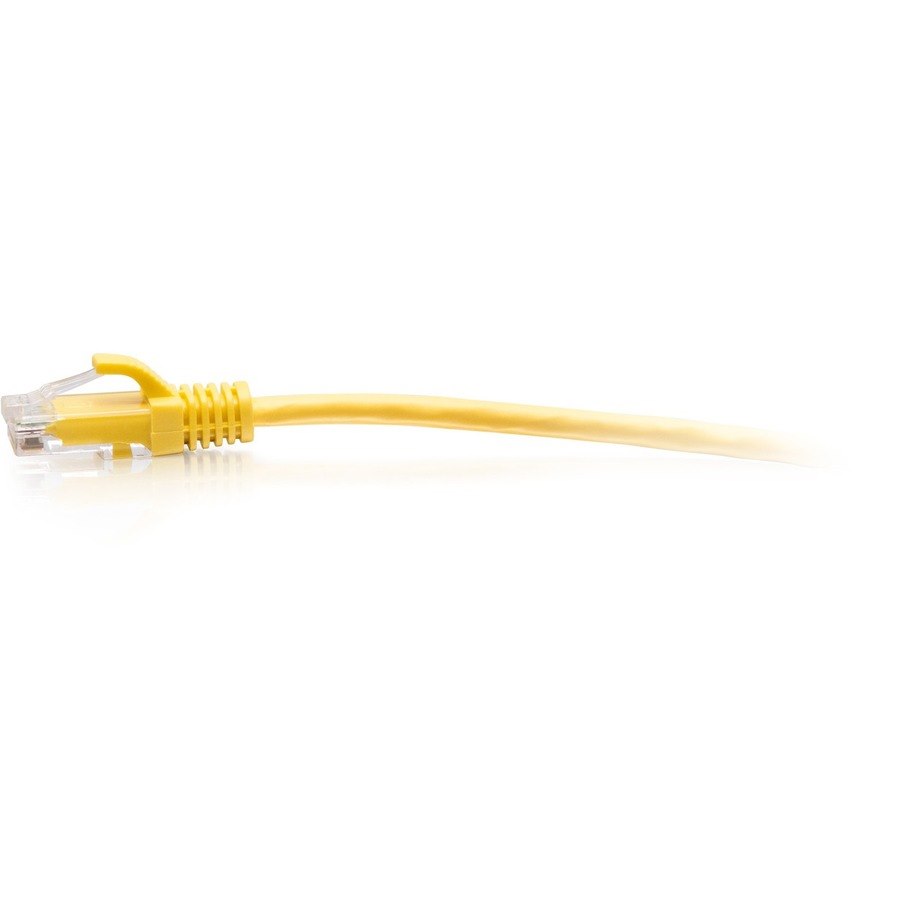 C2G 1ft Cat6a Snagless Unshielded (UTP) Slim Ethernet Cable - Cat6a Slim Network Patch Cable - PoE - Yellow