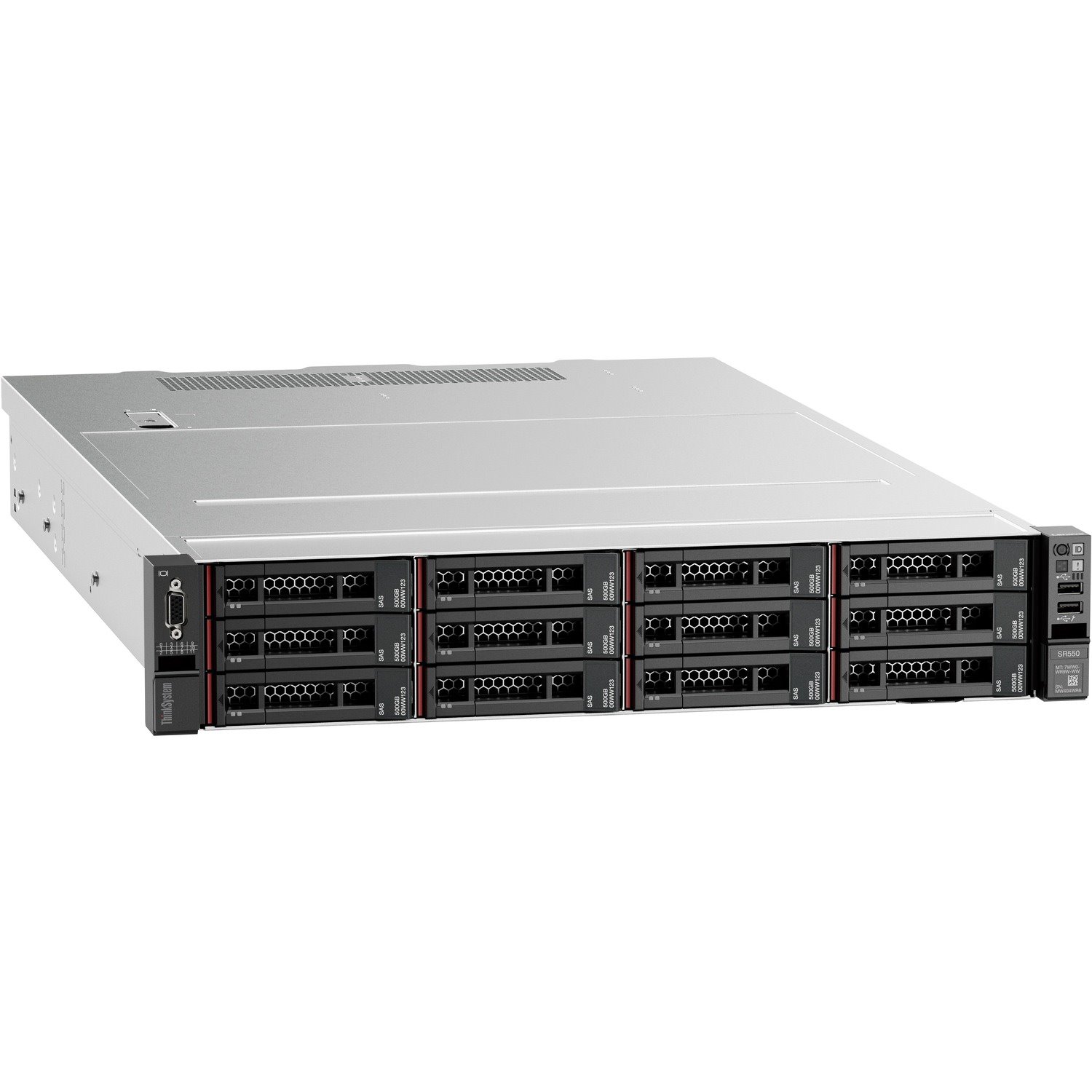 Lenovo ThinkSystem SR550 7X04A07LAU 2U Rack Server - 1 x Intel Xeon Silver 4208 2.10 GHz - 16 GB RAM - Serial ATA/600, 12Gb/s SAS Controller