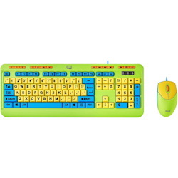 Adesso Antimicrobial Wired Kids Keyboard and Mouse Combo
