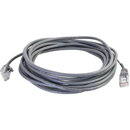C2G 12ft Cat5e Snagless Unshielded (UTP) Slim Network Patch Cable - Gray