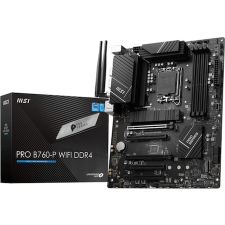 MSI Pro B760-P WIFI DDR4 Gaming Desktop Motherboard - Intel B760 Chipset - Socket LGA-1700 - ATX