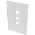 Tripp Lite by Eaton N080-103 Faceplate - 3 x Total Number of Socket(s) - Polycarbonate - White - TAA Compliant