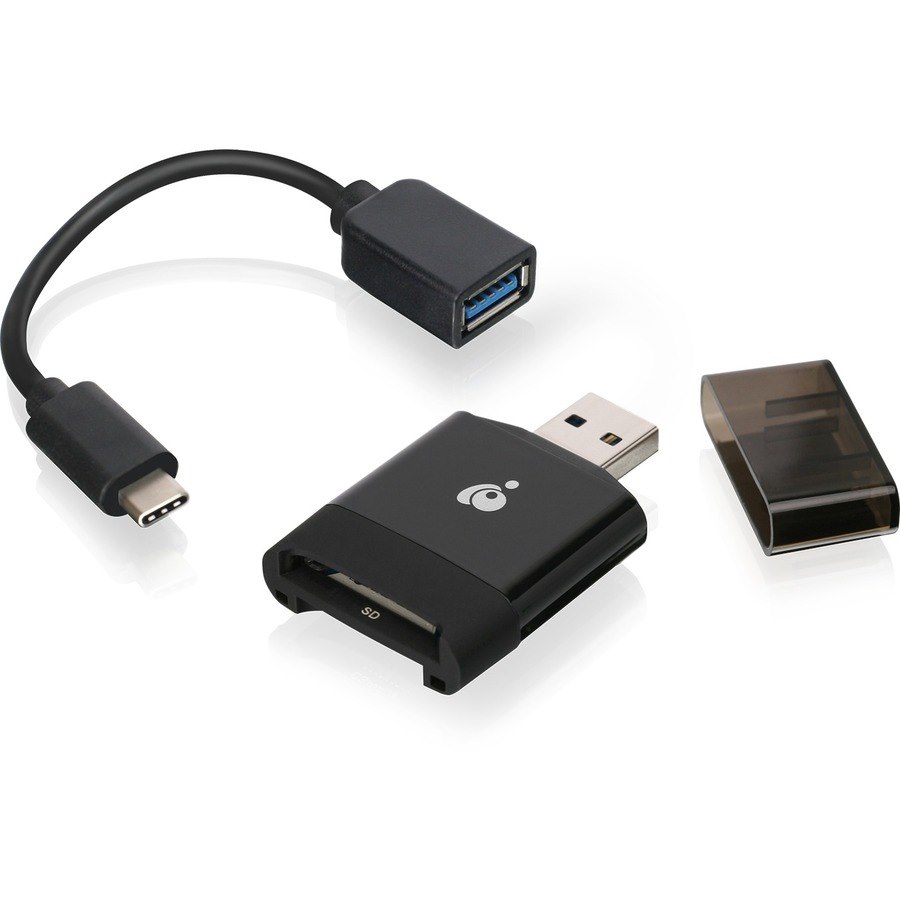 IOGEAR Compact USB 3.0 SD 4.0 Card Reader - for USB-A/USB-C