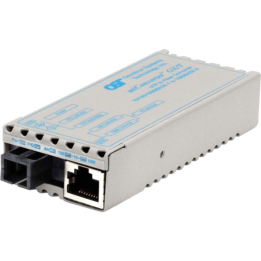 miConverter 10/100/1000 Gigabit Ethernet Single-Fiber Media Converter RJ45 SC Single-Mode BiDi 40km