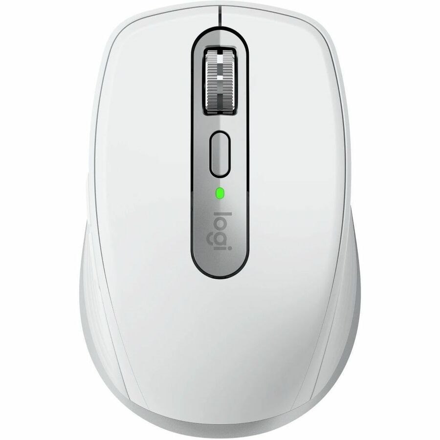 Logitech MX Anywhere 3S Mouse - Bluetooth/Radio Frequency - USB Type C - Darkfield - 6 Button(s) - Pale Gray