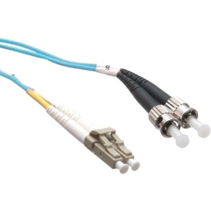 Axiom LC/ST 10G Multimode Duplex OM3 50/125 Fiber Optic Cable 15m - TAA Compliant