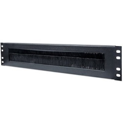 Intellinet 19" Cable Entry Panel, 2U, with Brush Insert, Black