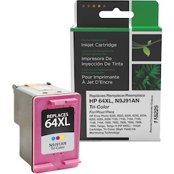 Clover Technologies Remanufactured High Yield Inkjet Ink Cartridge - Alternative for HP 64XL (N9J91AN) - Tri-color Pack