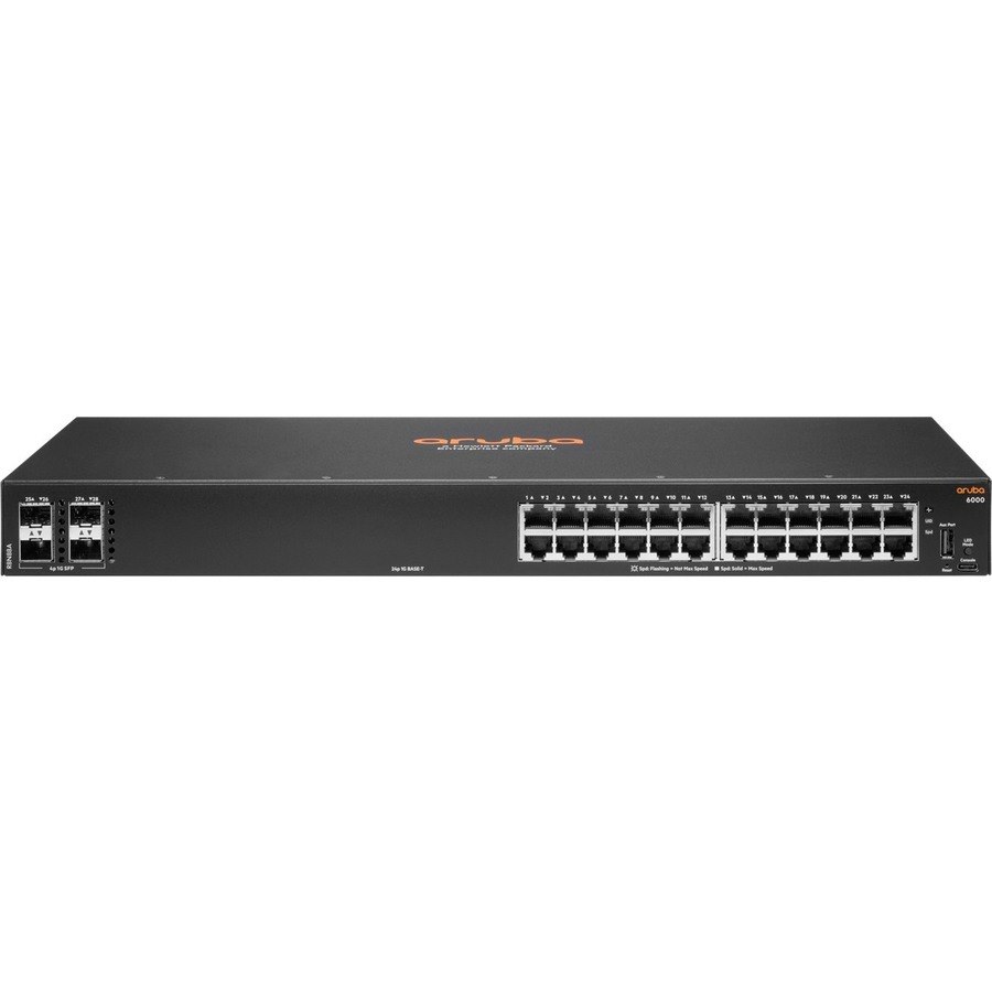 Aruba CX 6000 24 Ports Manageable Ethernet Switch - Gigabit Ethernet - 10/100/1000Base-T, 100/1000Base-X