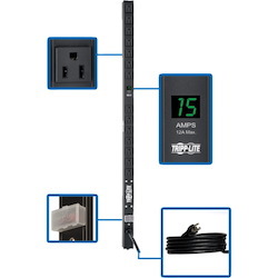 Tripp Lite by Eaton PDU 1.5kW Single-Phase Local Metered PDU 100-127V Outlets (14 5-15R) 5-15P 15 ft. (4.57 m) Cord 0U Vertical 36 in.