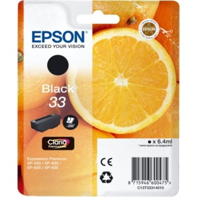 Epson Claria 33 Original Inkjet Ink Cartridge - Black - 1 Pack