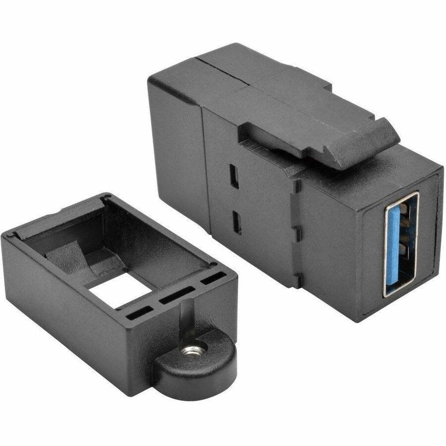 Eaton Tripp Lite Series USB 3.0 All-in-One Keystone/Panel Mount Coupler (F/F), Black, TAA