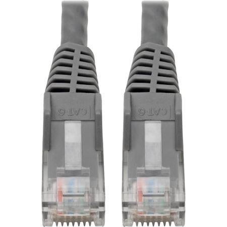 Eaton Tripp Lite Series Cat6 Gigabit Snagless Molded (UTP) Ethernet Cable (RJ45 M/M), PoE, Gray, 6-in. (15.24 cm)