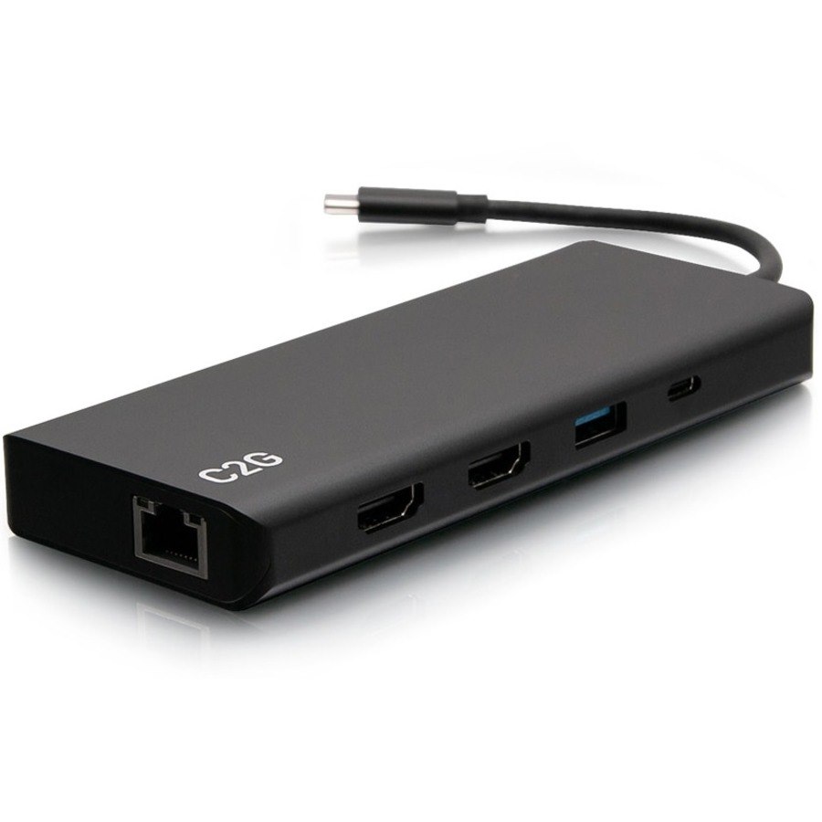 C2G 4K USB C Dual Monitor Dock - HDMI, Ethernet, USB, 3.5mm & 60W Power