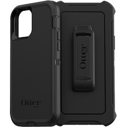 OtterBox Defender Rugged Carrying Case (Holster) Apple iPhone 12, iPhone 12 Pro Smartphone - Black