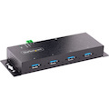 StarTech.com USB Hub - USB 3.2 (Gen 1) Type B - Wall/Desktop/DIN Rail Mountable - Black