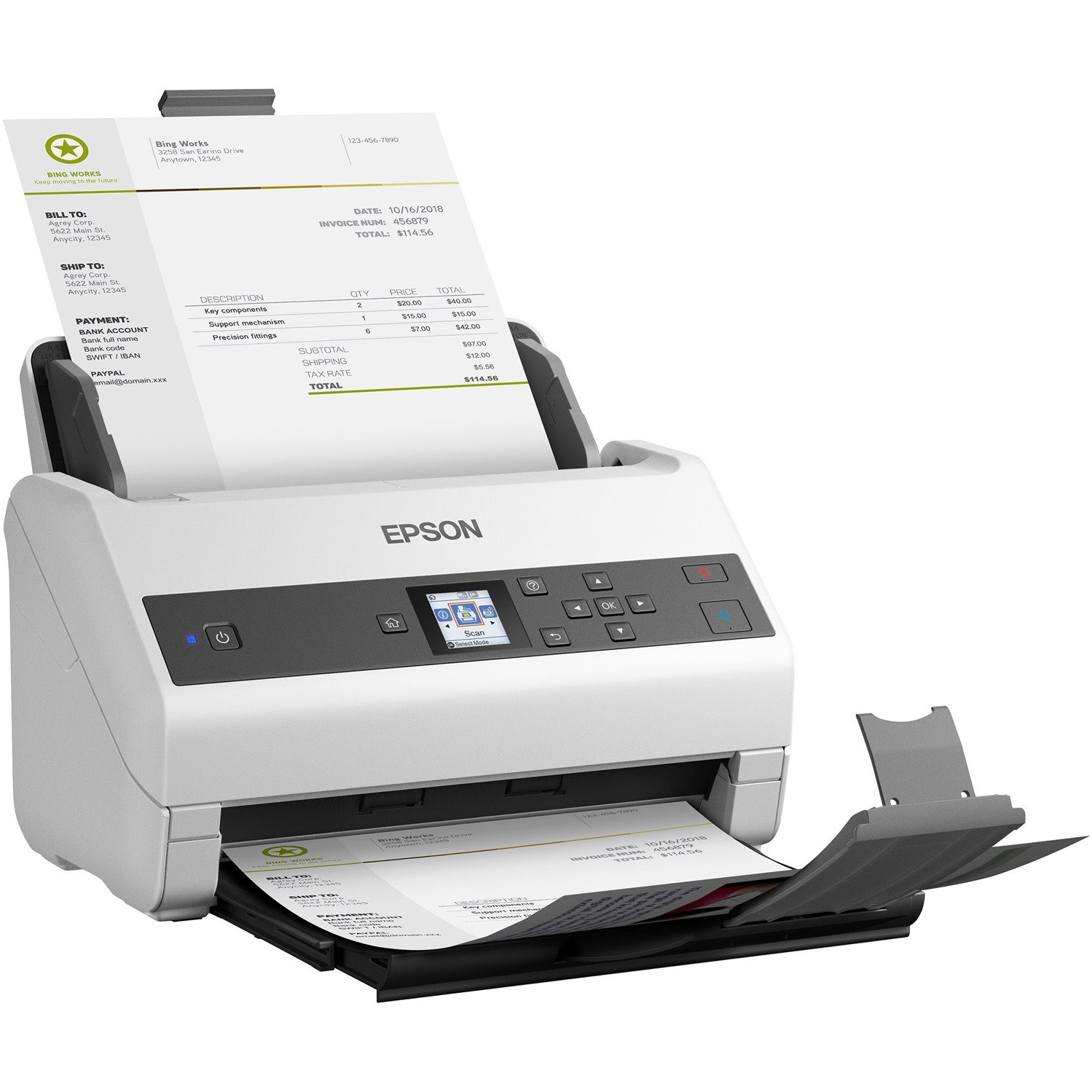 Epson WorkForce DS-870 Sheetfed Scanner - 600 dpi Optical