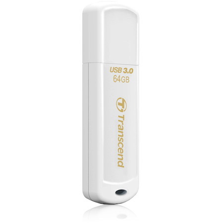 Transcend JetFlash 730 64 GB USB 3.0 Flash Drive - White