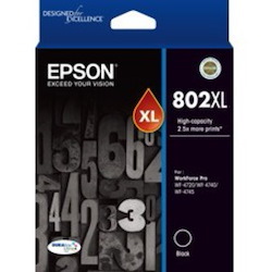 Epson DURABrite Ultra 802XL High Yield Inkjet Ink Cartridge - Black - 1 Pack