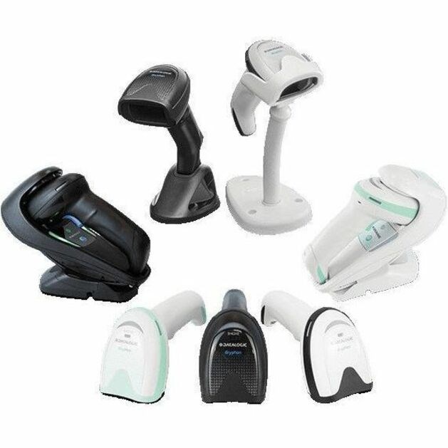 Datalogic Gryphon GBT4500 Industrial, Retail, Healthcare, Transportation Handheld Barcode Scanner Kit - Wireless Connectivity - Black, White - USB Cable Included