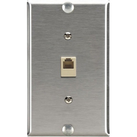 Black Box Wallplate - Stainless Steel with Phone Jack